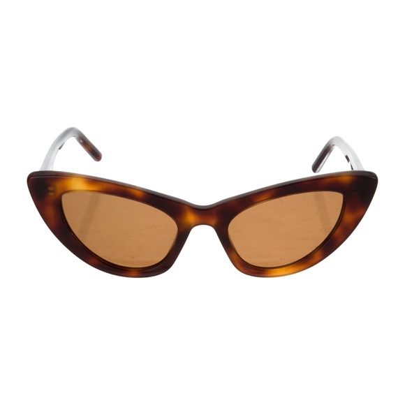 Saint Laurent Tortoise Lily Cat-Eye Sunglasses with Case - Picture 1 of 3